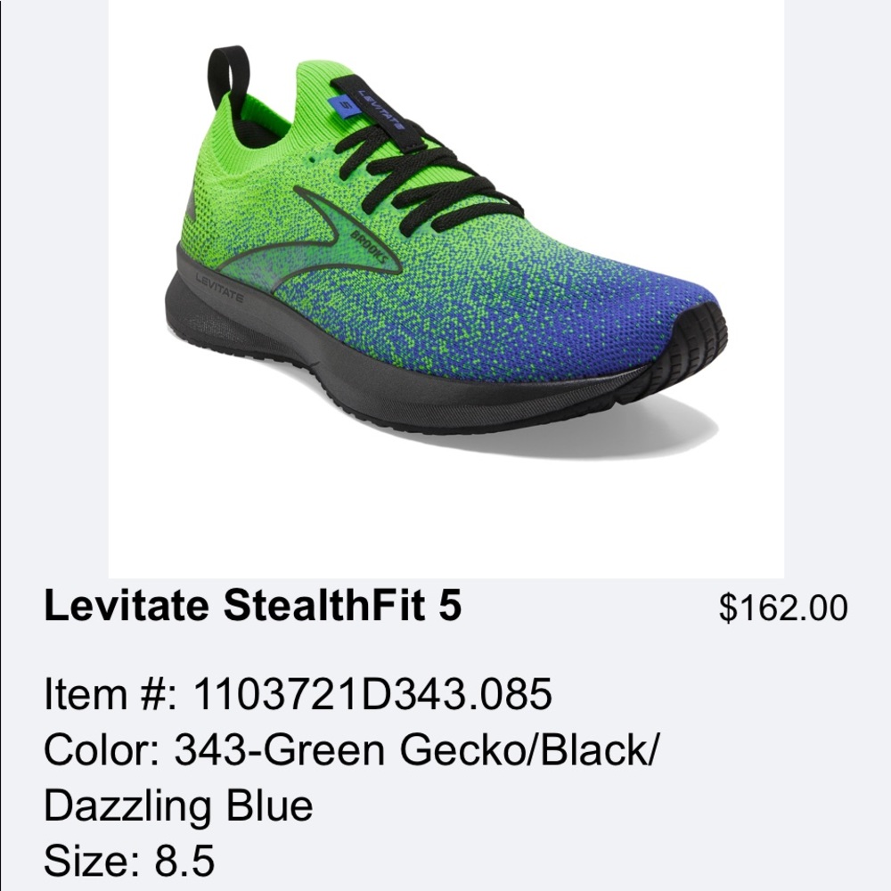 NWT Brooks 2022 Limited Edition Levitate Stealthfit 5 Sneakers- 2 Pairs